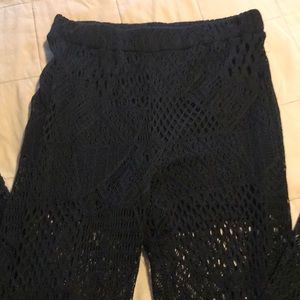 Lace pants with sorts and lace top